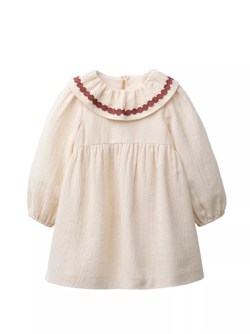 ZARA EMBROIDERED FLORAL TEXTURE DRESS